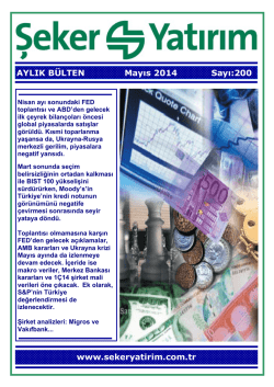 AYLIK B&Uuml;LTEN Mayıs 2014 Sayı:200 www