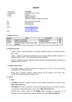 Prof. Dr. Ali G&Uuml;NEŞ - Karab&uuml;k &Uuml;niversitesi