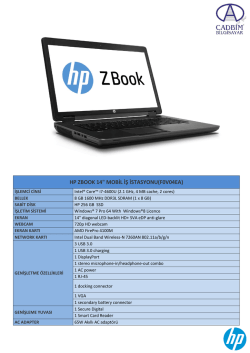 HP ZBOOK 14" MOBİL İŞ İSTASYONU(F0V04EA)
