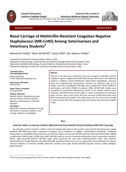 Fulltext PDF - istanbul &uuml;niveristesi veteriner fak&uuml;ltesi dergisi