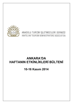 Detaylı bilgi - Anadolu Turizm İşletmecileri Derneği