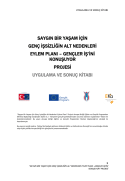saygın bir yaşam i&ccedil;in gen&ccedil; işsizliğin alt nedenleri eylem planı