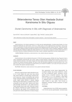 Skleroderma Tanısı Olan Hastada Duktal Karsinoma