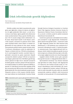 Erkek infertilitesinde genetik bilgilendirme