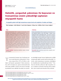 PDF İndir - T&uuml;rkiye Aile Hekimliği Dergisi