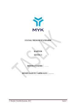 Kasiyer _Seviye 3_ TASLAK - Gıda Perakendecileri Derneği