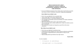 irfan ataseven fen lisesi karaman il geneli 8. sınıflar 2.matematik