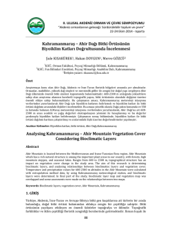 Kahramanmaraş &ndash; Ahir Dağı Bitki &Ouml;rt&uuml;s&uuml;n&uuml;n