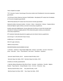 TOPLU TAŞIMA İLE ULAŞIM *97 E Şirinevler