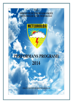 2014 Yılı Performans Programı