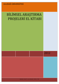 bap el kitabı - Uludağ &Uuml;niversitesi Proje Y&ouml;netim Merkezi