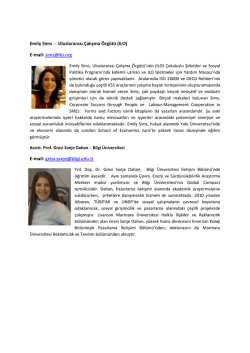 Katılımcı &Ouml;zge&ccedil;mişleri ve İletişim Bilgileri