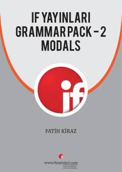 IF YAYINLARI GRAMMAR PACK - 2 modals