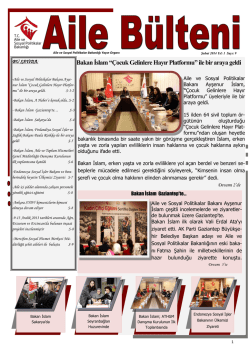 Şubat 2014 - Aile ve Sosyal Politikalar Bakanlığı