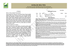 G&uuml;nl&uuml;k B&uuml;lten 26.12.2014 - İnfo Menkul Değerler A.Ş.