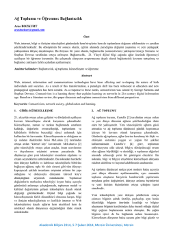 Ağ Toplumu ve &Ouml;ğrenme - Akademik Bilişim Konferansları