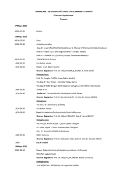 Program 27 Mayıs 2015 08:00-17:00 Kurslar