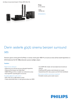 Product Leaflet: DVD &Ccedil;ift Bas Sesi 5.1 Ev sineması