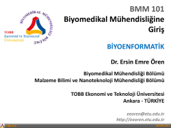 BMM 101 Biyomedikal M&uuml;hendisliğine Giriş