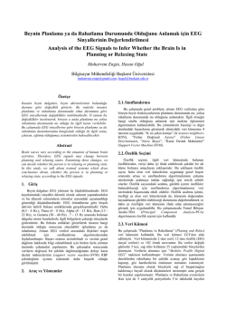 Beynin Planlama ya da Rahatlama Durumunda Olduğunu Anlamak