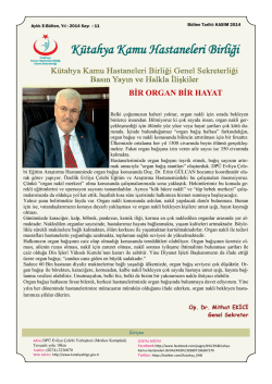 K&uuml;tahya Kamu Hastaneleri Birliği - K&uuml;tahya İli Kamu Hastaneleri