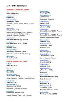 Zeit &ndash; und Streckenplan