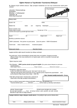 Eğitim Hizmet Katılım Teşvik Dilek&ccedil;esi