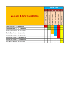 3. sınıf sınav i&ccedil;eriği