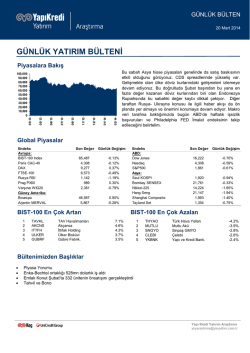 g&uuml;nl&uuml;k yatırım b&uuml;lteni