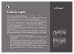 İnşaat M&uuml;hendisliği