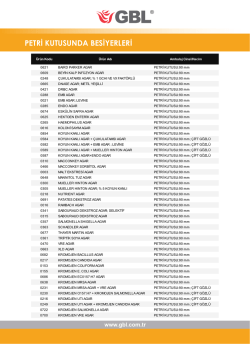 PETRİ KUTUSUNDA BESİYERLERİ