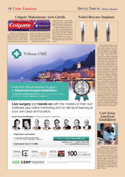 &Uuml;r&uuml;n Tanıtımı Nobel Biocare İmplant Carl Zeiss Ameliyat G&ouml;zl&uuml;kleri