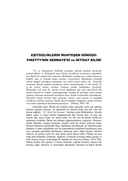 Eşitsizliklerin Muhteşem D&ouml;n&uuml;ş&uuml; - Siyasal Bilgiler Fak&uuml;ltesi