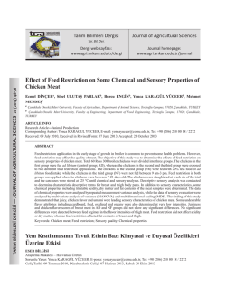 Effect of Feed Restriction on Some Chemical and Sensory