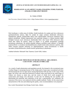 Full Text PDF - Journal of Recreation and Tourism Resarch