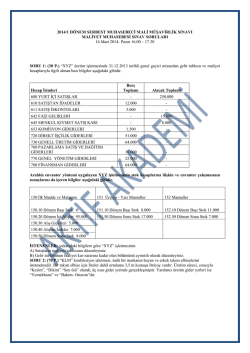Maliyet Muhasebesi - Memurlar.Net