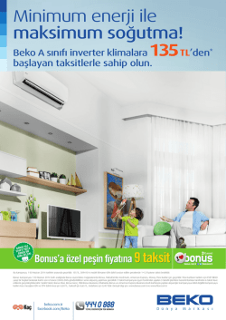 Minimum enerji ile maksimum soğutma!