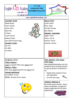 3-4 YAŞ KASIM B&Uuml;LTENİ NOVEMBER