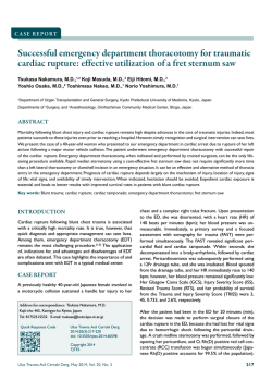 Successful emergency department thoracotomy for