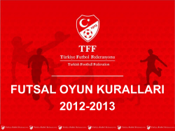 tff futsal oyun kuralları