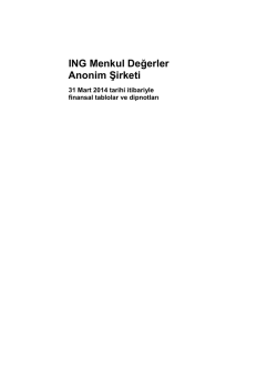 ING Menkul Mart-2014 Finansal Tablo ve Dipnotları