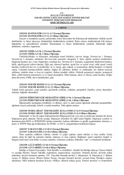 Otomotiv &Ouml;ğretmenliği - Sel&ccedil;uk &Uuml;niversitesi