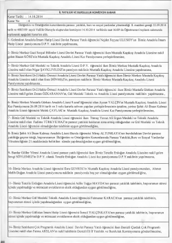 İl Yatılılık Ve Bursluluk Komisyonu 4. Kararı