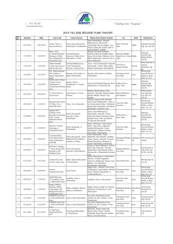 2014 YILI EGE B&Ouml;LGESİ FUAR TAKVİMİ