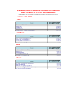 B&uuml;y&uuml;k M&uuml;kellefler Vergi Dairesi Başkanlığı M&uuml;kellefleri 2013 Yılı