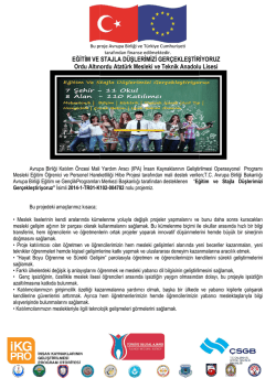 EĞİTİM VE STAJLA D&Uuml;Ş Ordu Altınordu Atat&uuml;rk EĞİTİM VE STAJLA