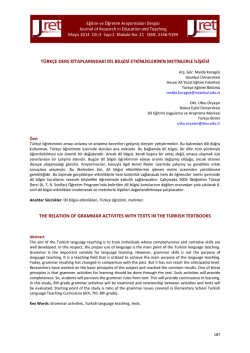 Makale - Eğitim ve &Ouml;ğretim Araştırmaları Dergisi