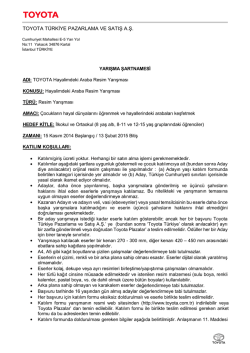 toyota t&uuml;rkiye pazarlama ve satış a.ş.