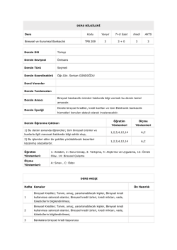 Bireysel ve Kurumsal Bankacılık