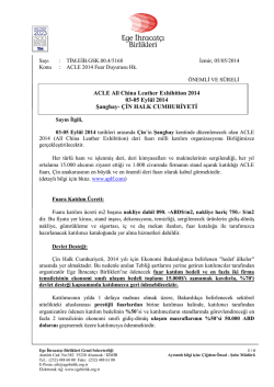 Detaylı Bilgi - Ege İhracat&ccedil;ı Birlikleri